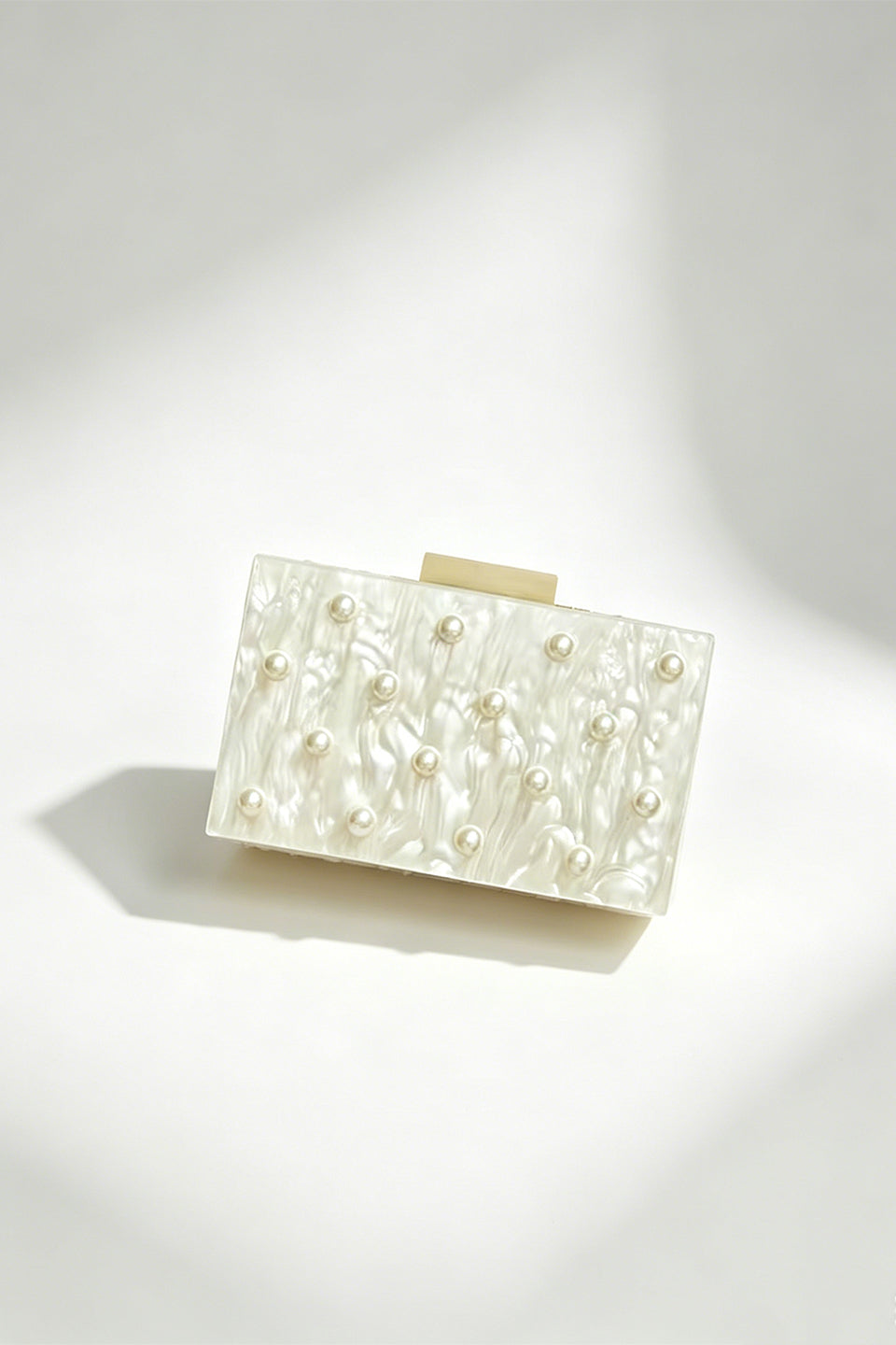 Curveinse Luxury Pearl Acrylic Box Clutch Crossbody Bag