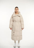 Extra Long Length Belted Button Jacket Splashproof