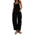 Corduroy Overalls for Women Barrel Wide Leg Bib Corduroy Pants Women Adjustable Romper Jumpsuit with Pockets