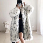 New Custom Women's Imitation Fox Fur Coat Thick Loose Lapel Top