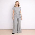 Completo Con Pantalone Fluido E Maglia Con Fiocco