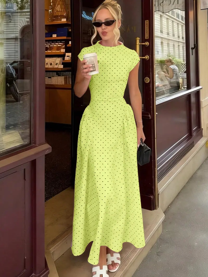 Sleeveless Slim-Fit A-Line Maxi Dress