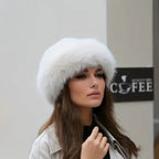 Elegant women's winter hat, thick and warm plush Mongolian hat with ear protection, elastic fit & soft faux fur trim, lightweight warmth for cold weather, outdoor activities.