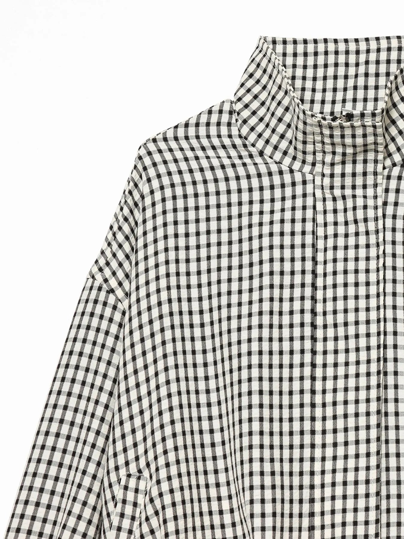 Women's Loose-Fit Plaid Bomber Jacket