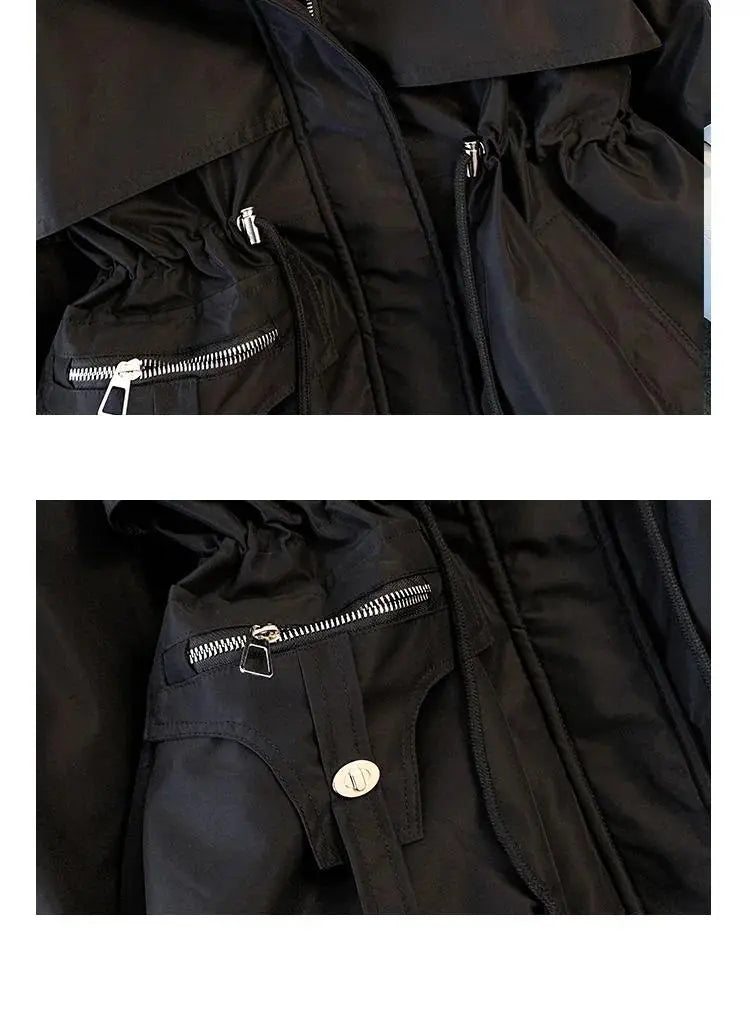 FauxFurMid-LengthHoodedDrawstringParka,WinterWarmThickenedLadiesPufferJackets,FleeceLinedWinterCoatforWomen