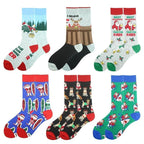 10 Pairs of Cute Cartoon Christmas Stockings for Women/men
