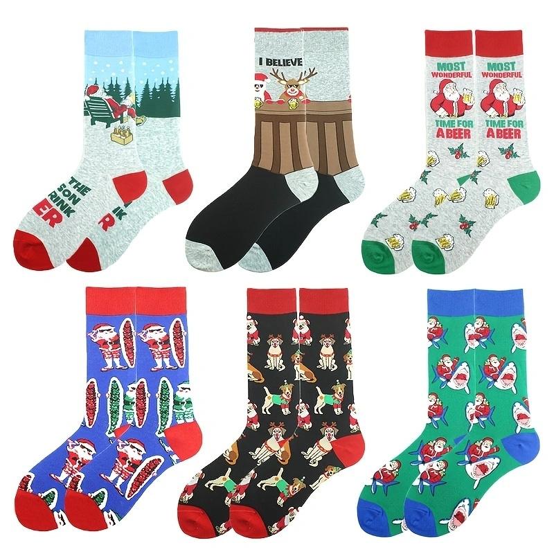 10 Pairs of Cute Cartoon Christmas Stockings for Women/men