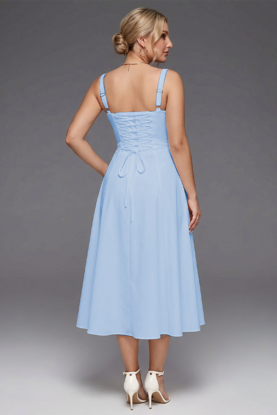 Curveins Plus Size Strap Corset Midi Dress