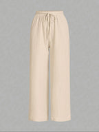 3-Piece Set: Women's Solid-Color Wide-Leg Pants