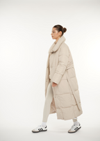 Extra Long Length Belted Button Jacket Splashproof