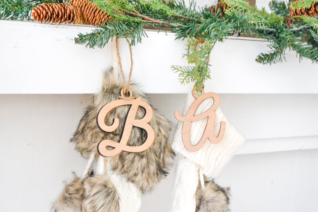 Initial Personalized Stocking Tags