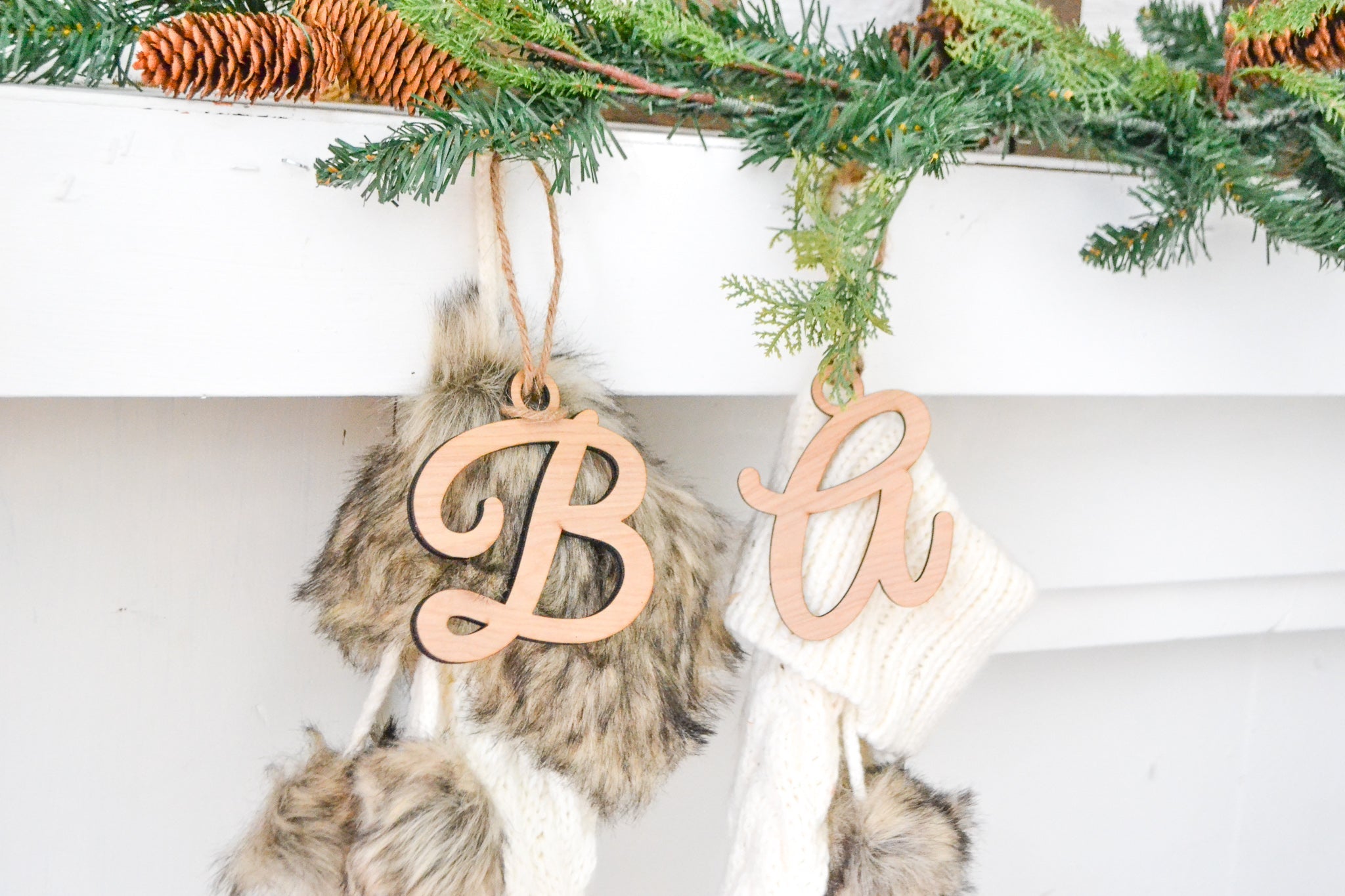 Initial Personalized Stocking Tags