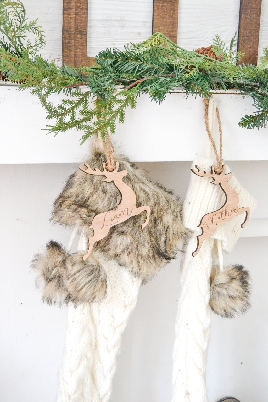 Reindeer Personalized Stocking Tags