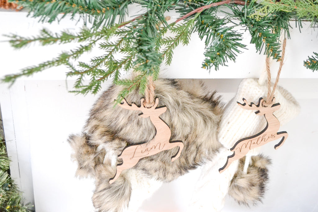 Reindeer Personalized Stocking Tags