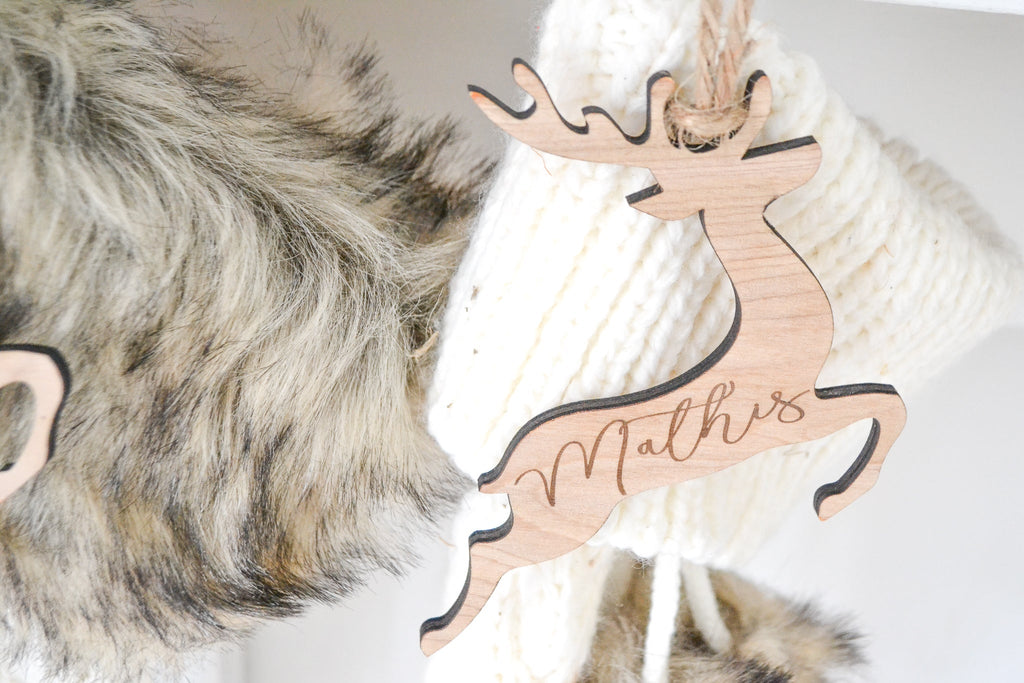 Reindeer Personalized Stocking Tags