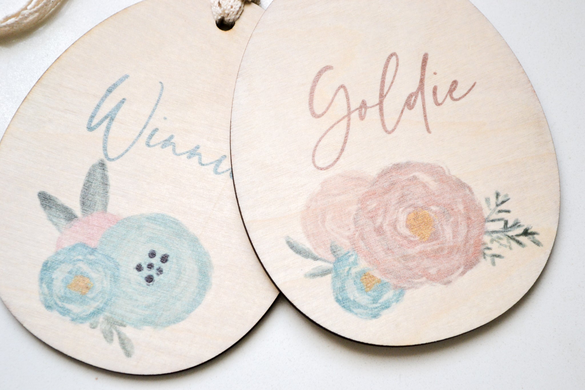 Pastel Floral Easter Basket Name Tags