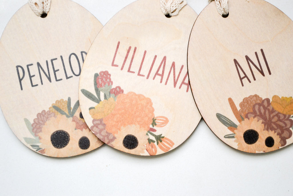 Sunflower Easter Basket Name Tags