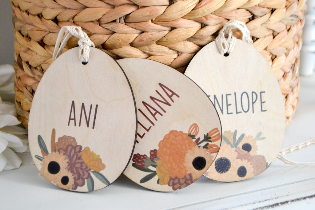Sunflower Easter Basket Name Tags