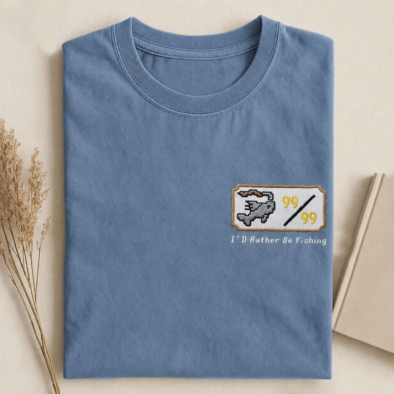 Embroidered OSRS Fishing T-shirt