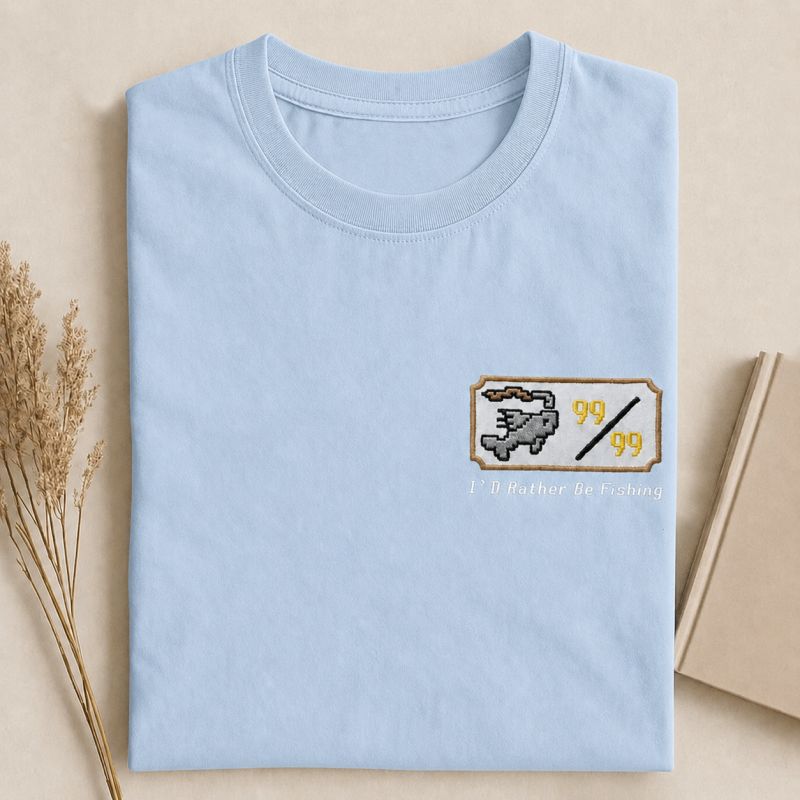 Embroidered OSRS Fishing T-shirt