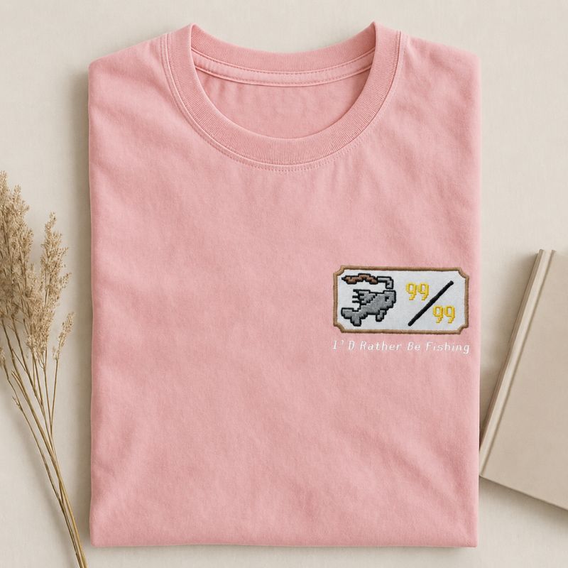 Embroidered OSRS Fishing T-shirt