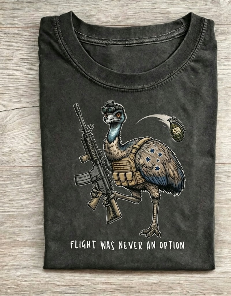 Great Emu War Tactical Emu Vintage Washed Tee