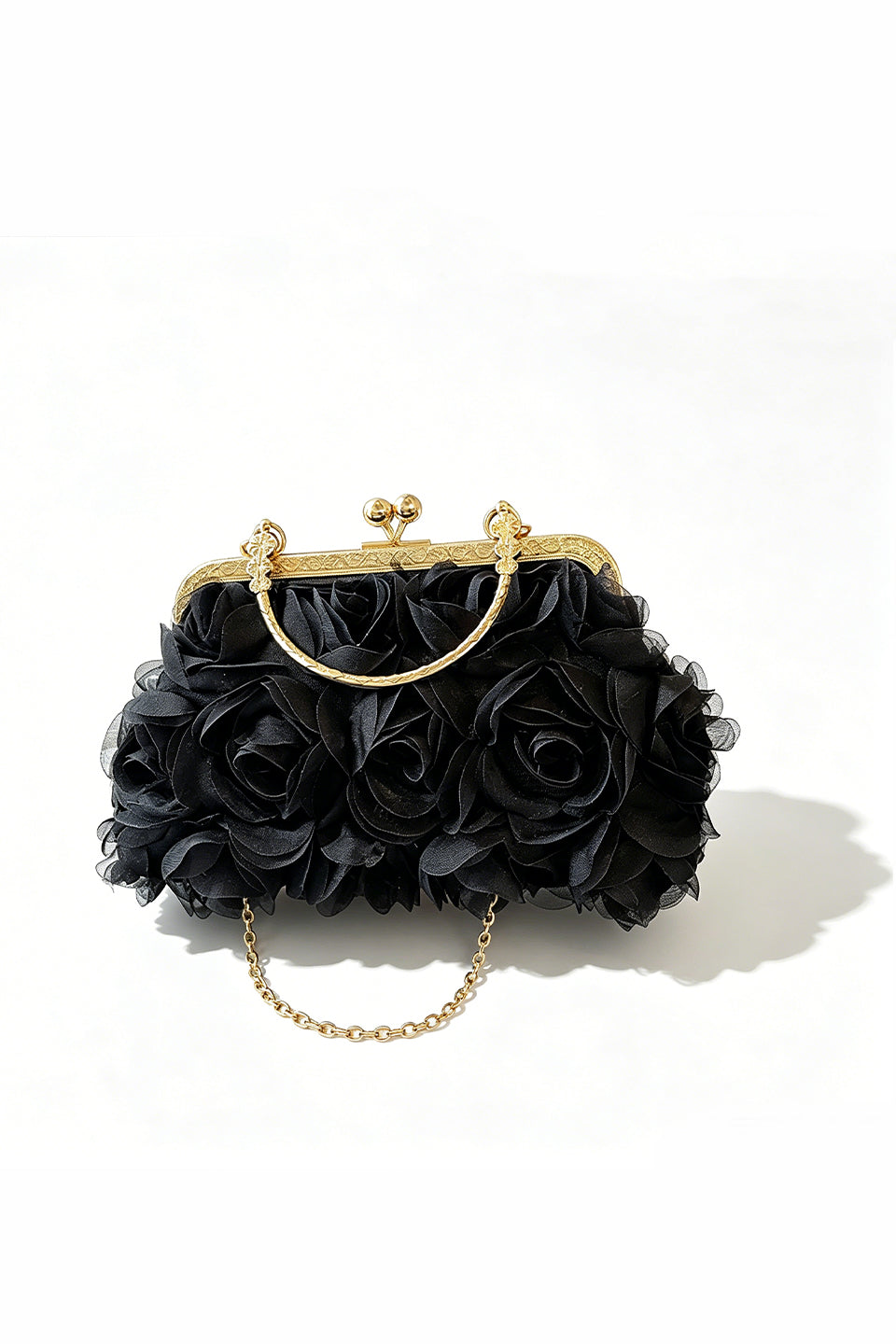 Curveins Delicate Petal Chain Bag for Cocktail Evenings