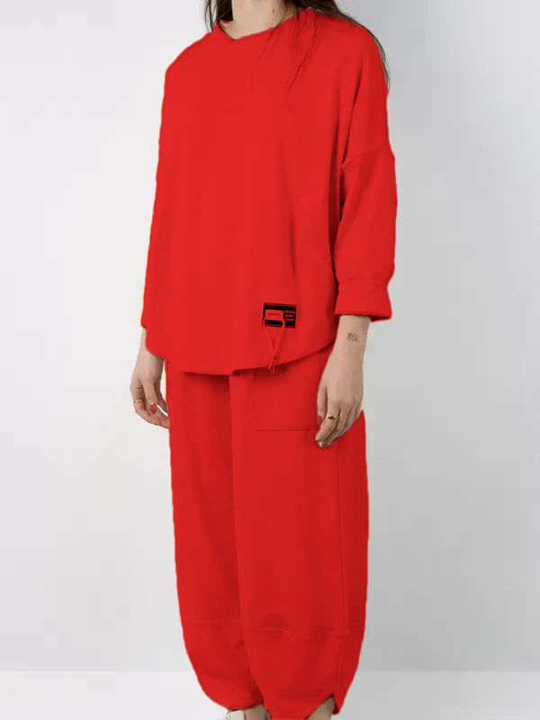 SPRING two-piece set consisting of a shirt and trousers made of soft and compact fabric
