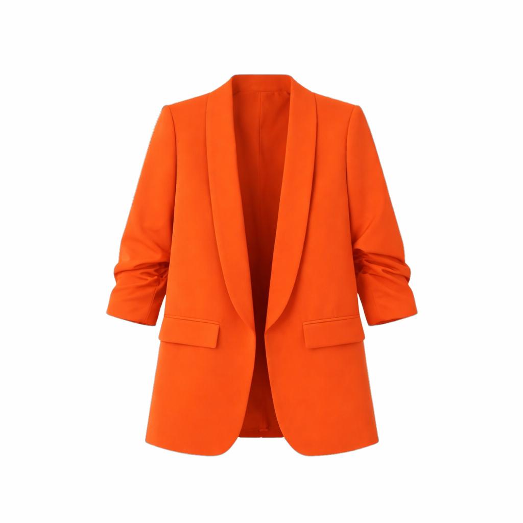 American-style pleated sleeve blazer | Women's clothing | Blazer | Pleated | Casual | Loose fit