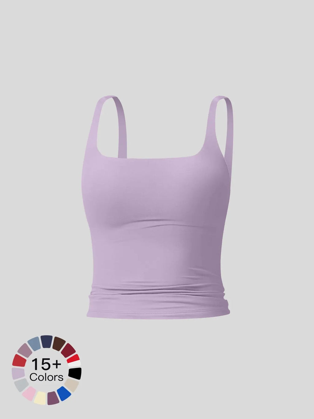 Women's solid-color sports tank top