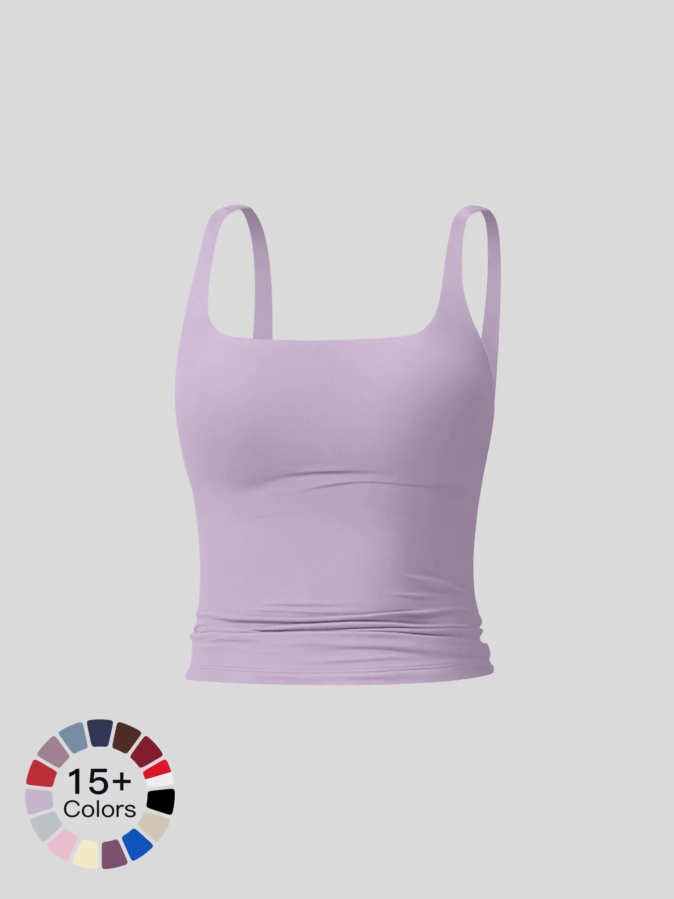 Women's solid-color sports tank top