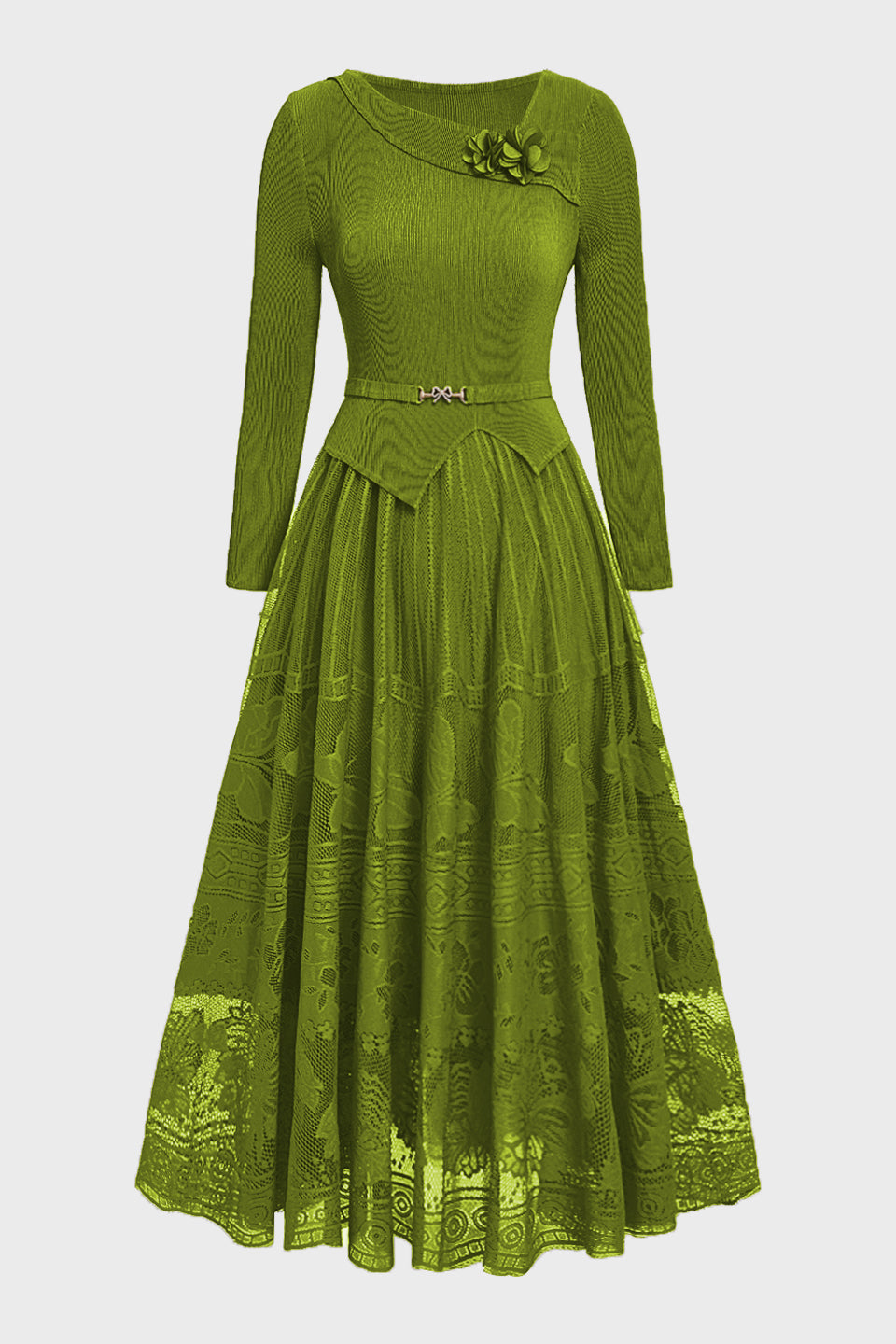 Curveins Plus Size Flowing Solid and Printed Panel Pleated Maxi Dress