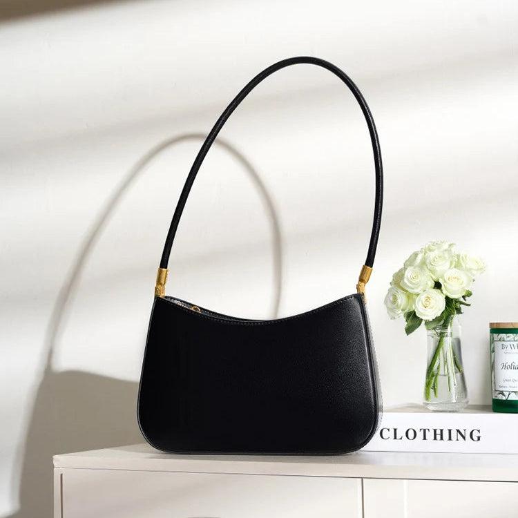 Red Leather Bag French Shoulder Handbag