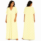 Robe Longue Oversize Femme à Pois Coupe Fluide Chic Été