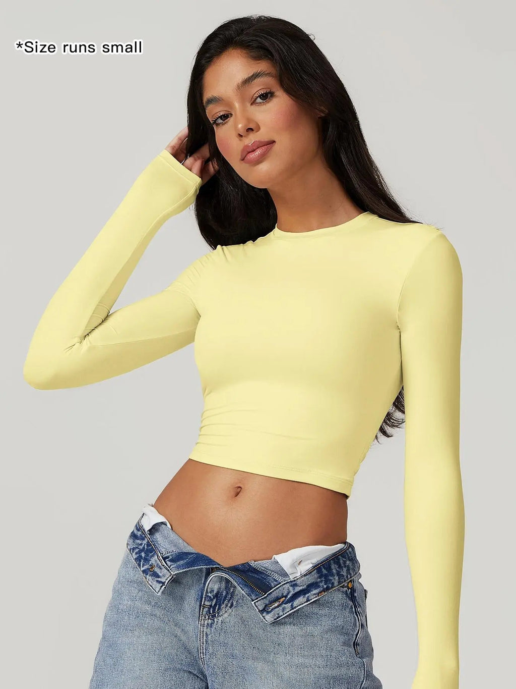 Women's Solid Round Neck Compression Sports Tee