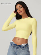 Women's Solid Round Neck Compression Sports Tee