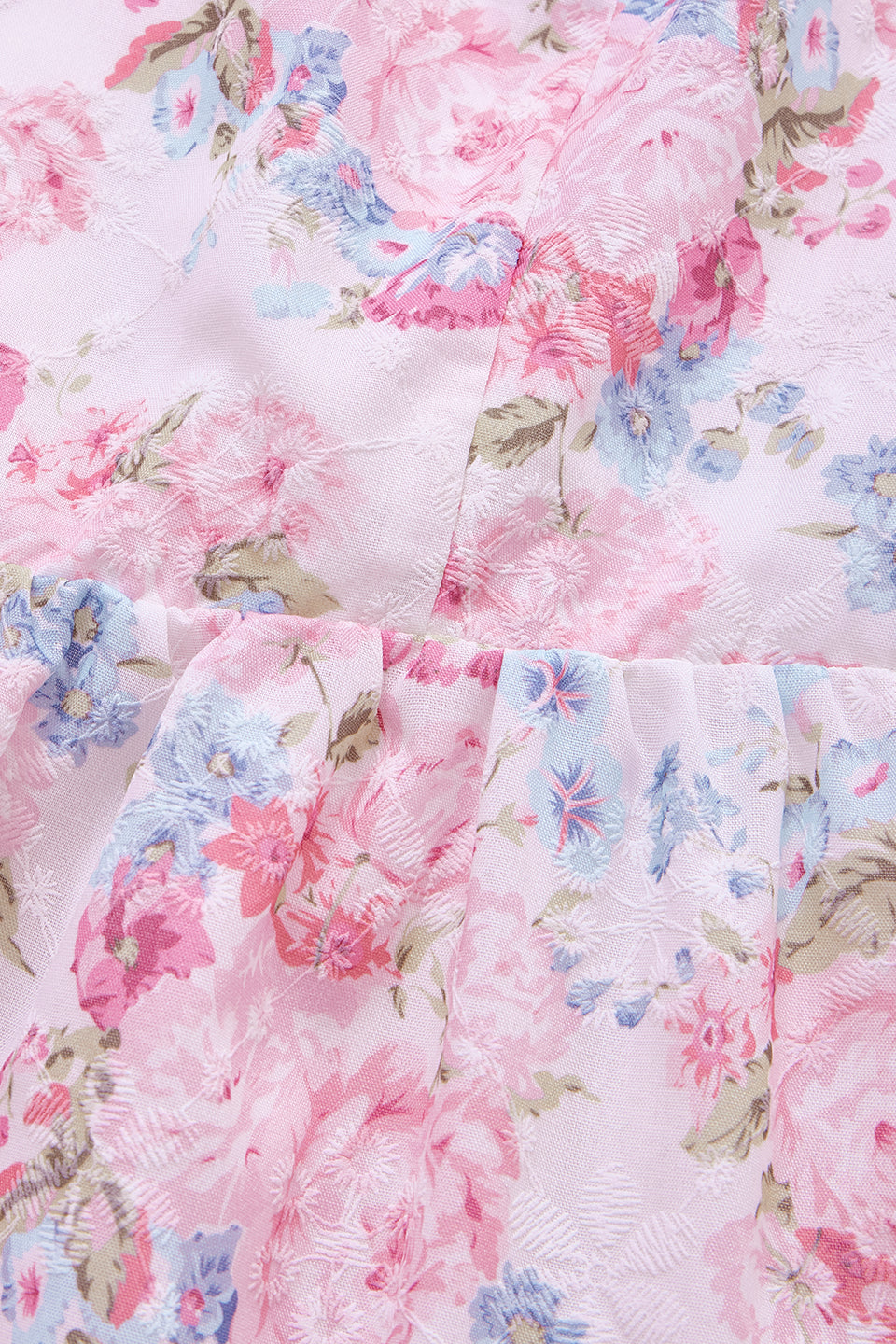 Curveins Plus Size Lantern Sleeves Square Neckline Floral Maxi Dress