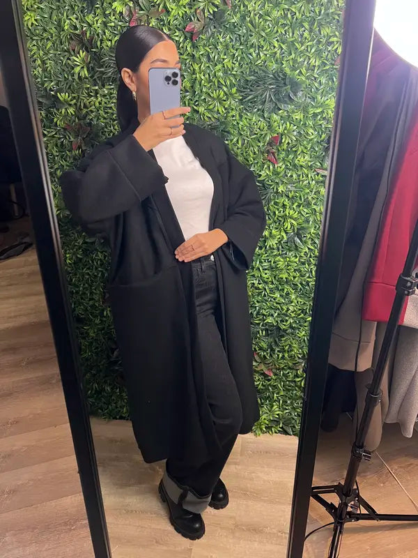 Women's long trench coat, original casual style long-sleeved jacket