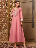 Elegant Embroidered Evening Gown Formal Wear, Elegant Party Dress, Classy Modest Dresses