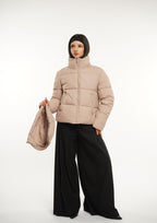 Detachable hooded down jacket