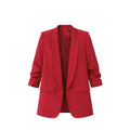 American-style pleated sleeve blazer | Women's clothing | Blazer | Pleated | Casual | Loose fit