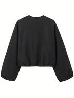 Women's Zipper Jacket Coat, Casual Style Women's Outerwear, Perfect for Fall & Winter Daily Wear, Fitted Design, Woven, Moderate Fabric Thickness