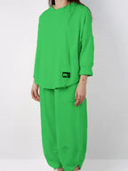 SPRING two-piece set consisting of a shirt and trousers made of soft and compact fabric
