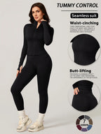 Women's Two-Piece Slim-Fitting Workout Set