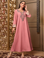 Elegant Embroidered Evening Gown Formal Wear, Elegant Party Dress, Classy Modest Dresses