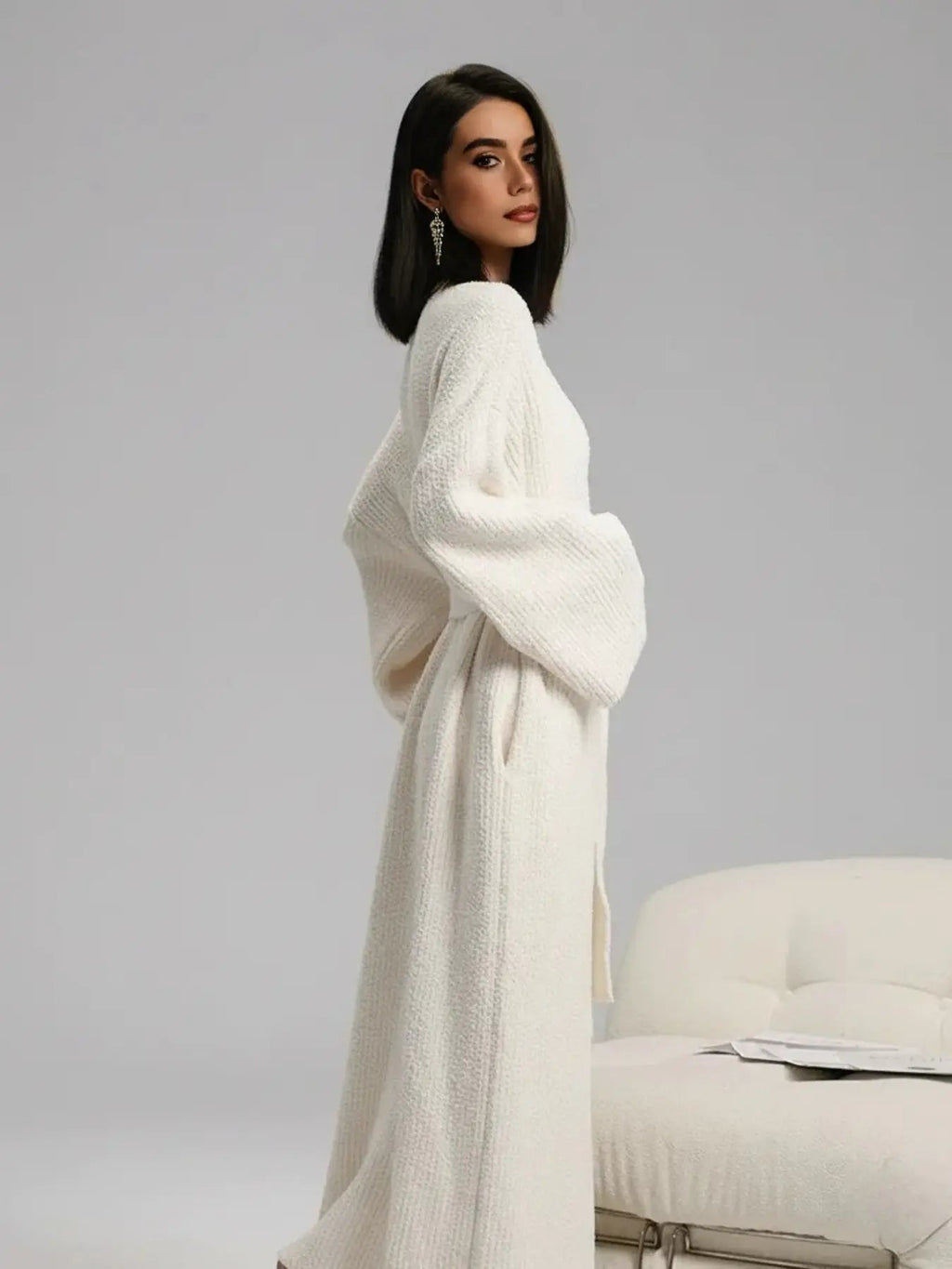 [COZY Soft Plush Feel]Women's Double-Sided Fleece Robe|Thickened Long Plush Loungewear|Warm Flannel Pajamas for Fall & Winter|Soft, Cozy, and Wearable Indoors & Outdoors
