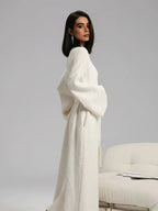 [COZY Soft Plush Feel]Women's Double-Sided Fleece Robe|Thickened Long Plush Loungewear|Warm Flannel Pajamas for Fall & Winter|Soft, Cozy, and Wearable Indoors & Outdoors