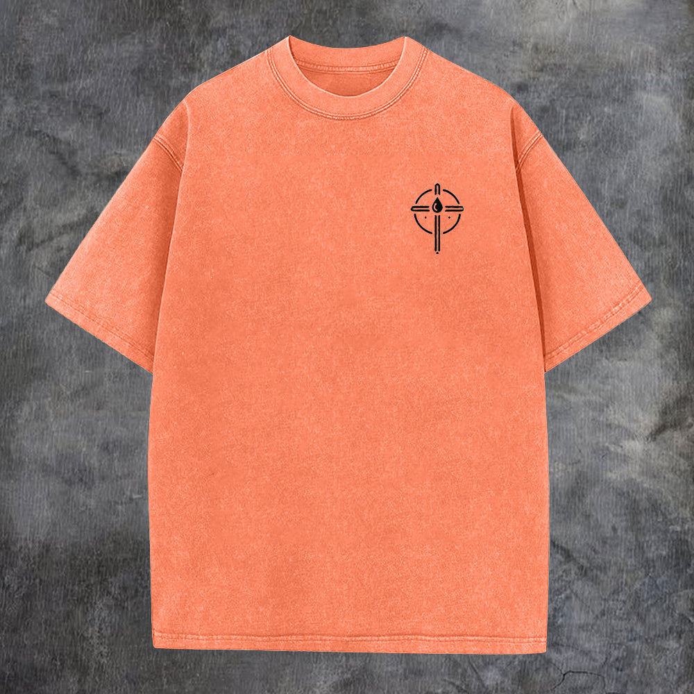 Iron Sharpens Iron Printed Oversize Washed T-Shirt