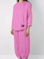 SPRING two-piece set consisting of a shirt and trousers made of soft and compact fabric