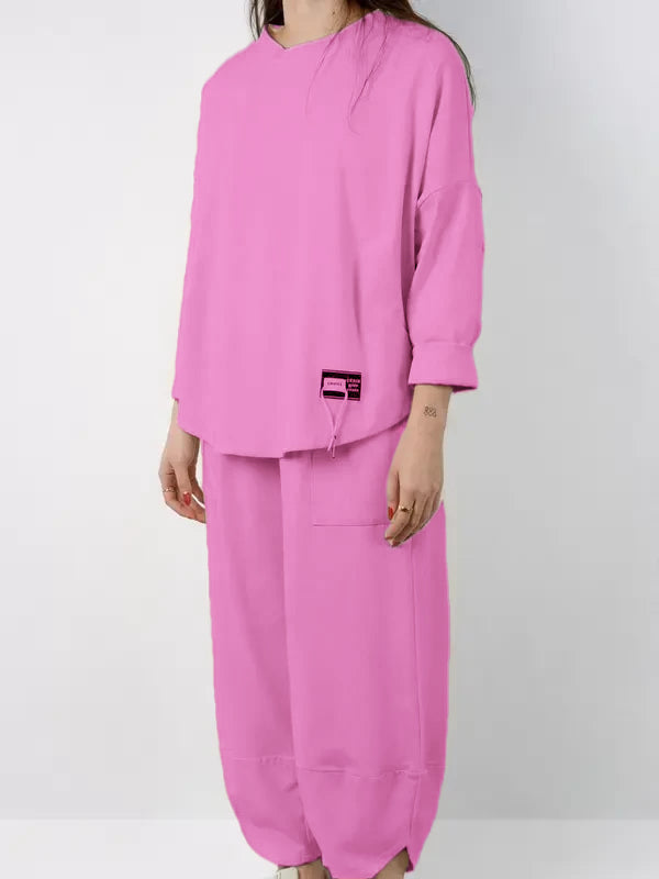 SPRING two-piece set consisting of a shirt and trousers made of soft and compact fabric